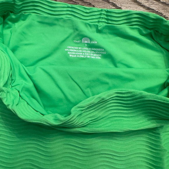 Toast Swim Tube one piece in neon palm wave. - Picture 4 of 6